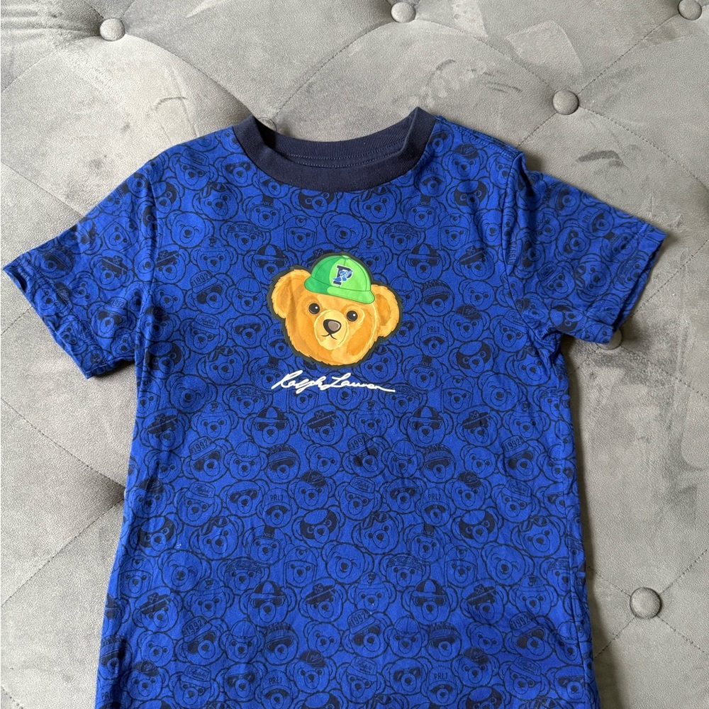 Polo by Ralph Lauren Blue Bear Graphic Short-Sleeve Tee